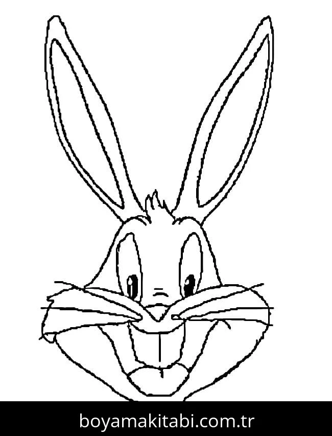 Bugs Bunny boyama sayfası – PDF indir, sevimli karakter