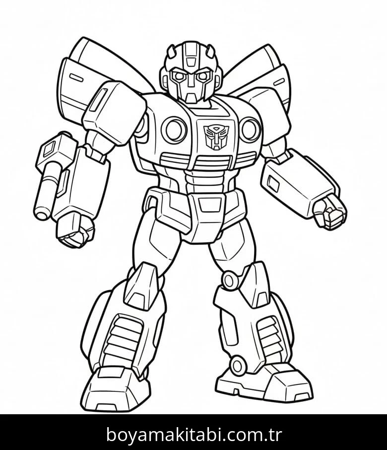 Bumblebee boyama sayfası – yaratıcılık, eğlenceli etkinlik
