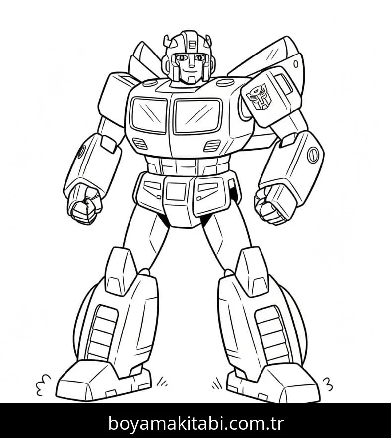 Bumblebee boyama sayfası – kolay boyama, eğitici aktivite