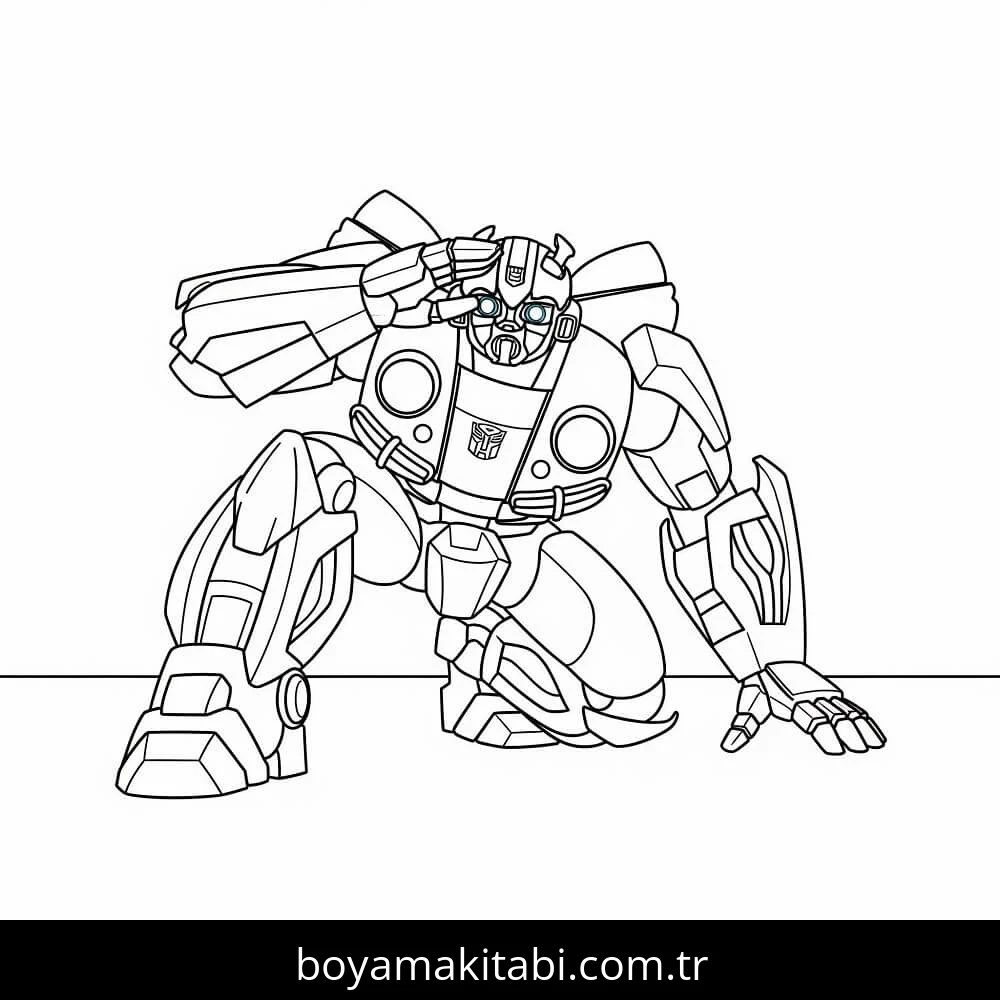 Bumblebee boyama sayfası – okul öncesi, evde etkinlik