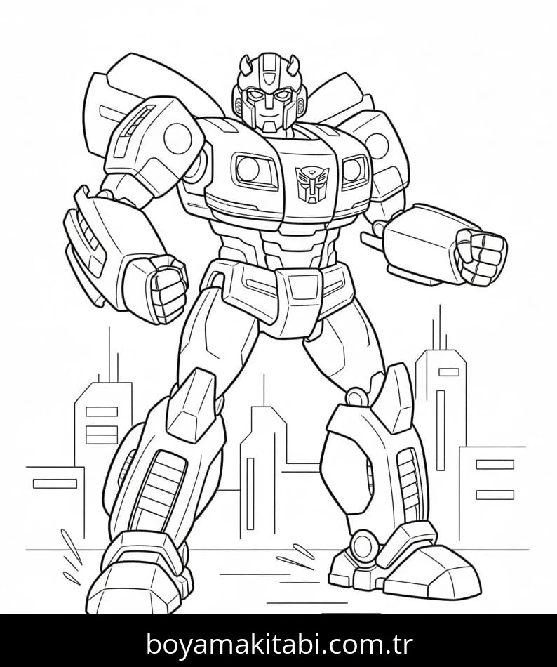 Bumblebee boyama sayfası – boyama etkinliği, çocuk aktivitesi