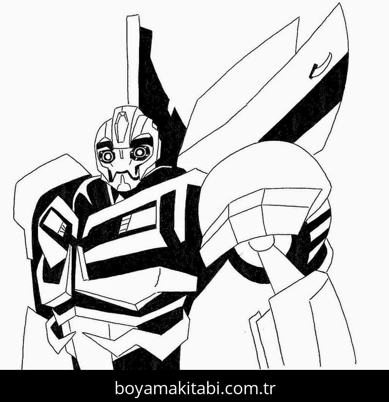 Bumblebee boyama sayfası – boyama çalışması, yaratıcılığı geliştirir