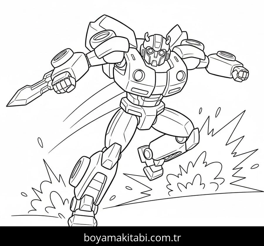 Bumblebee boyama sayfası – yaratıcılığı geliştirir, keyifli zaman