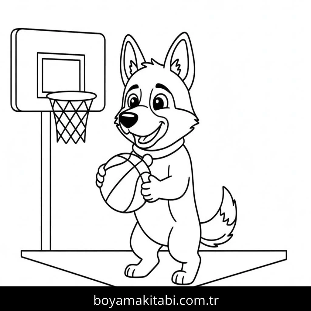 Çoban Köpeği boyama sayfası #20 – eğitici aktivite, yaratıcılık
