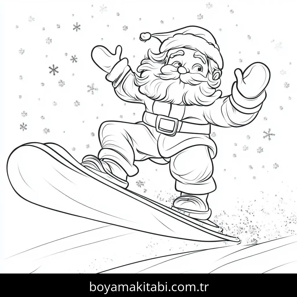 Kayak boyama sayfası – sanatsal çalışma, çocuklar için