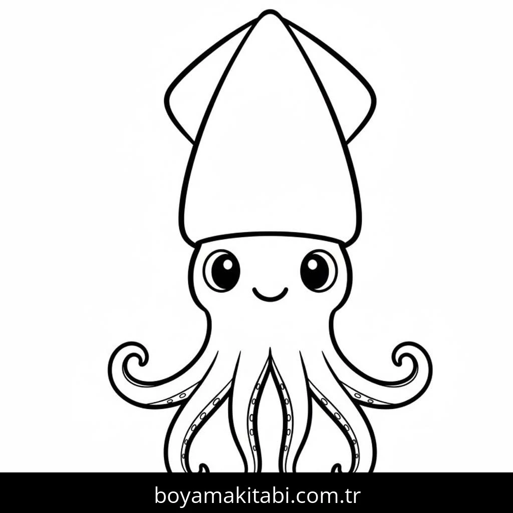 Ahtapot boyama sayfası #109 – yaratıcılık, doğum günü partisi aktivitesi
