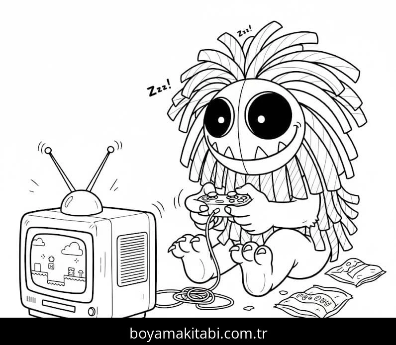 Yarnaby boyama sayfası – eğlenceli etkinlik, el becerilerini geliştirir