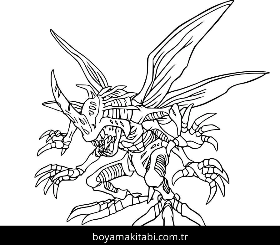 Digimon boyama sayfası – yaratıcılığı geliştirir, keyifli zaman