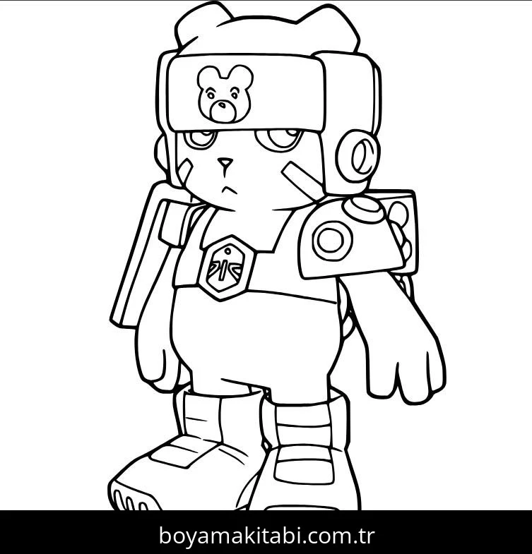 Digimon boyama sayfası – sevimli karakter, sanatsal çalışma