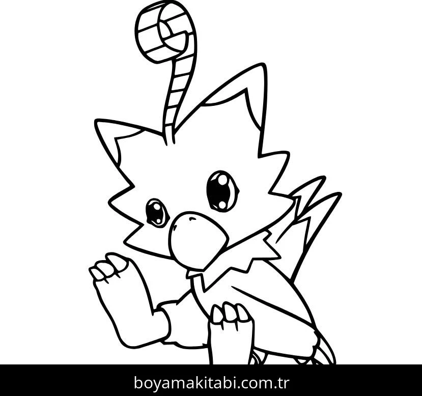 Digimon boyama sayfası – eğitici aktivite, yaratıcılık