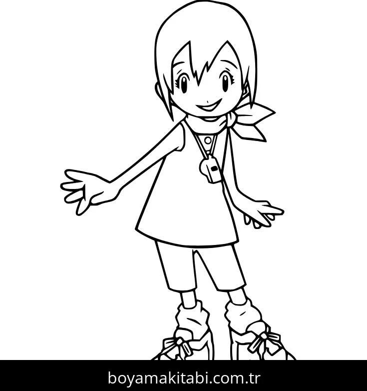 Digimon boyama sayfası – el becerilerini geliştirir, boyama çalışması