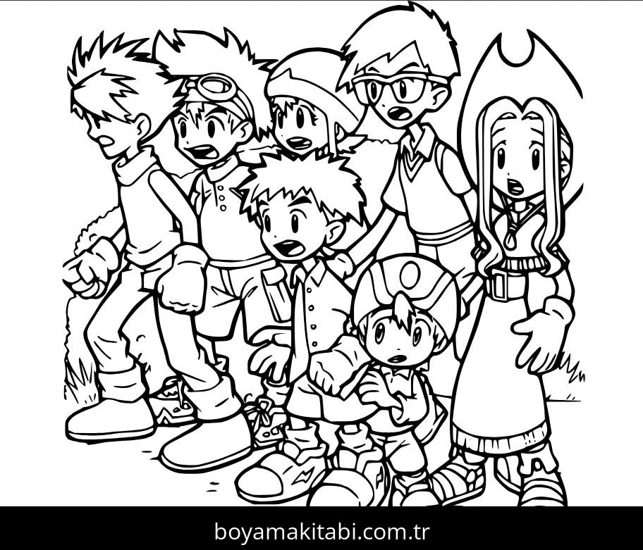 Digimon boyama sayfası – evde etkinlik, ücretsiz yazdır