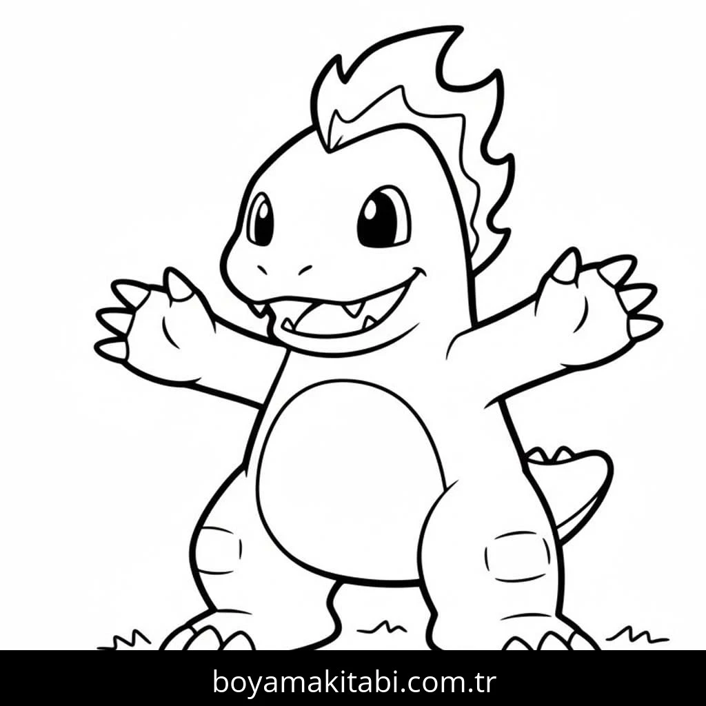 Digimon boyama sayfası – PDF indir, sevimli karakter