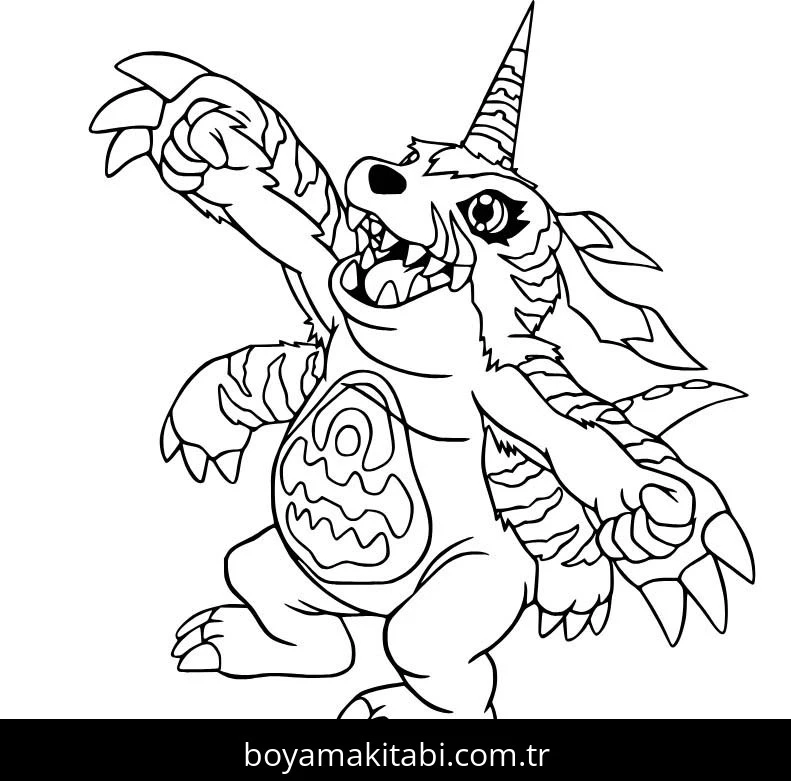 Digimon boyama sayfası – keyifli zaman, renkli çizimler