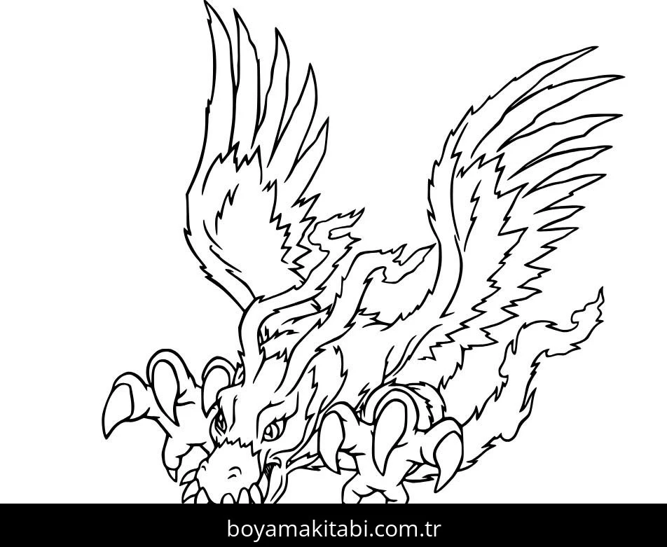 Digimon boyama sayfası – yaratıcılık, eğlenceli etkinlik