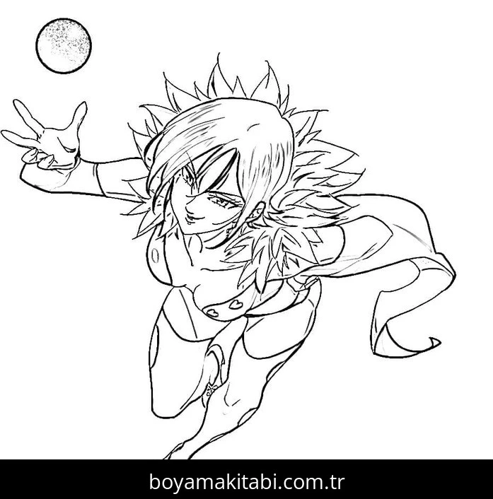 Seven Deadly Sins boyama sayfası #11 – el becerilerini geliştirir, boyama çalışması
