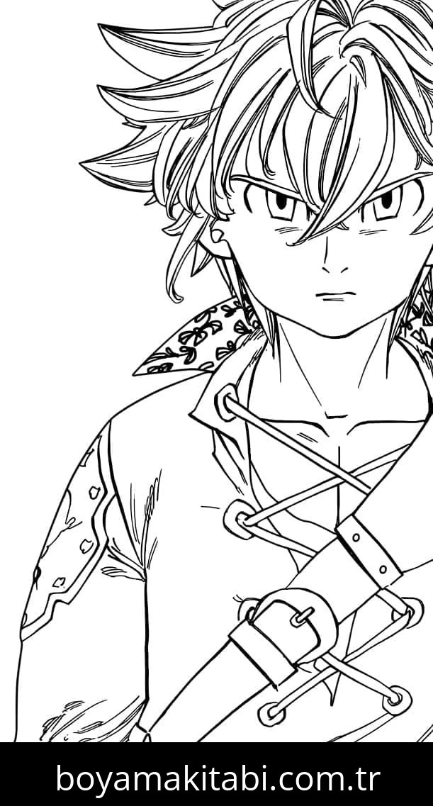 Seven Deadly Sins boyama sayfası – eğlenceli etkinlik, el becerilerini geliştirir