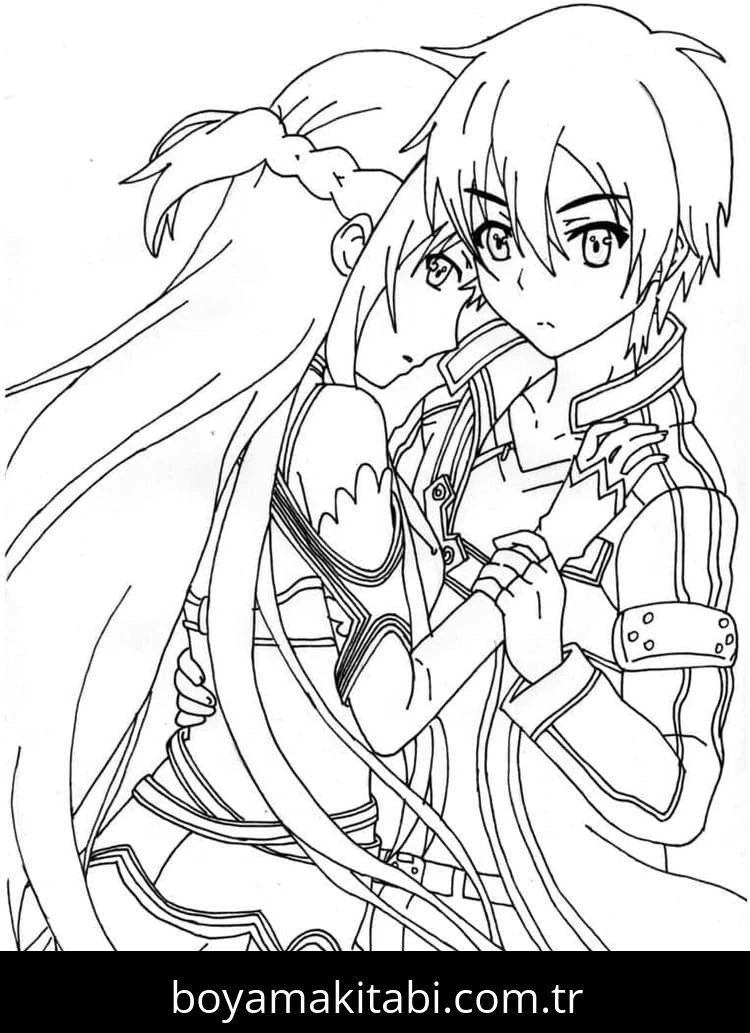 Sword Art Online boyama sayfası #32 – PDF indir, sevimli karakter