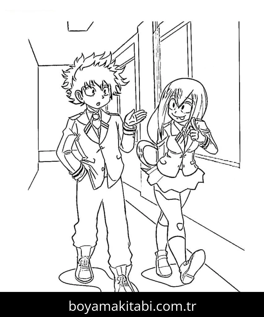 Izuku Midoriya boyama sayfası #55 – eğlenceli öğrenme deneyimi, okul öncesi