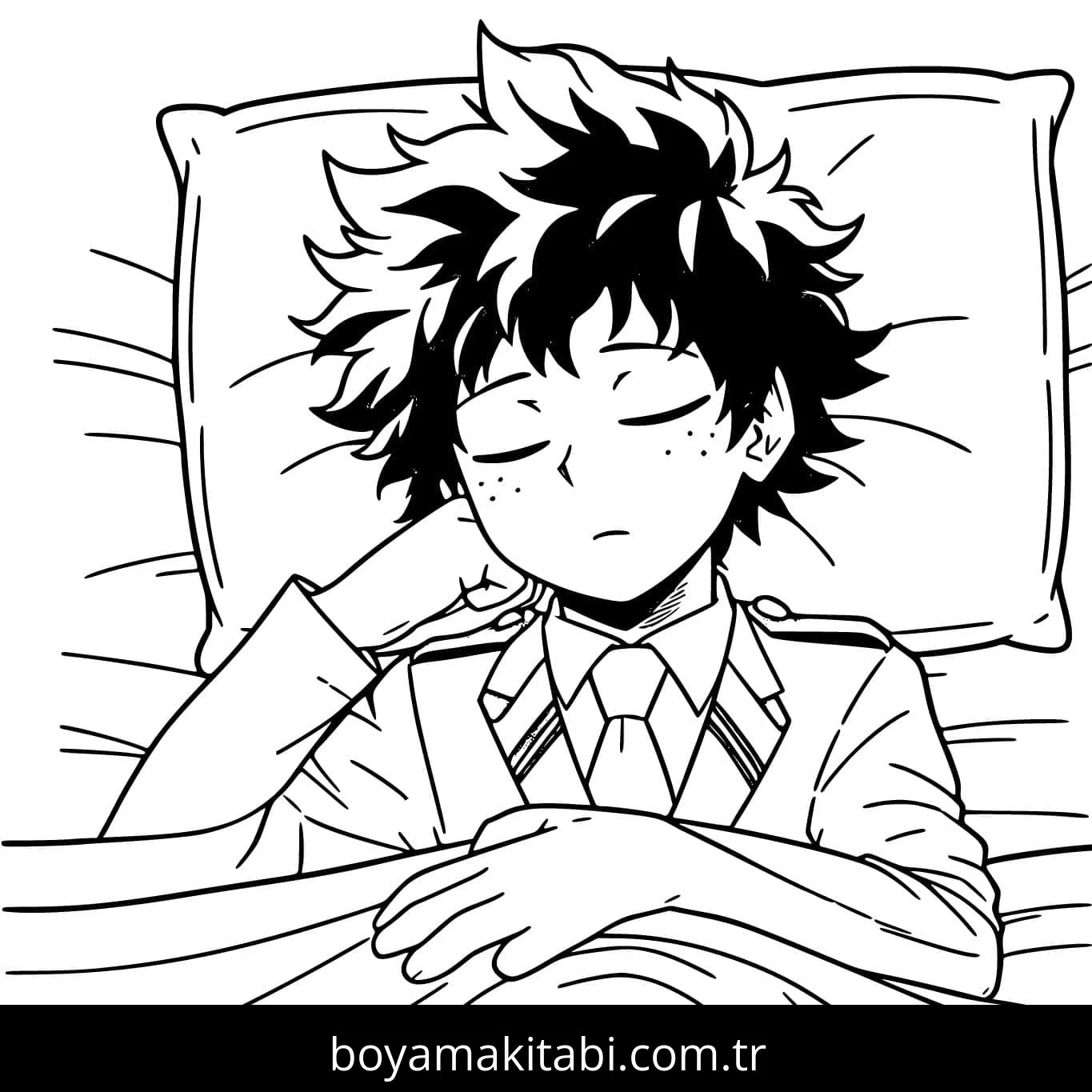 Izuku Midoriya boyama sayfası #62 – okul öncesi, evde etkinlik