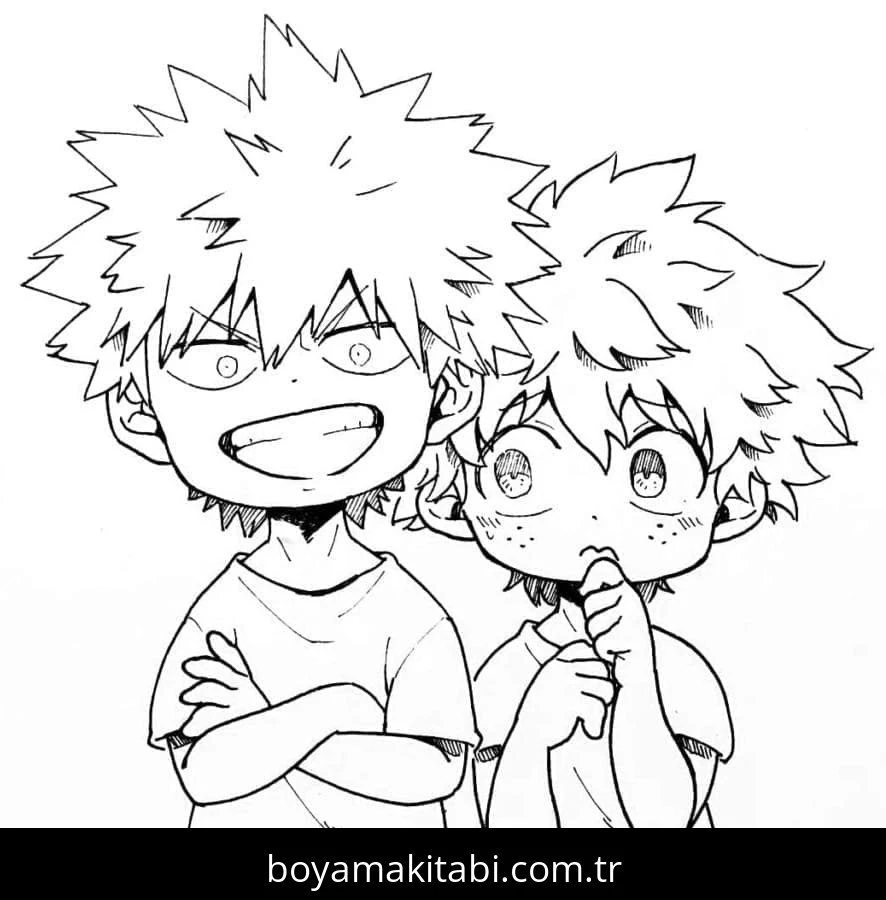 Izuku Midoriya boyama sayfası #66 – eğitici aktivite, yaratıcılık