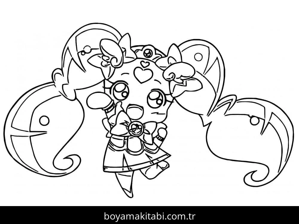 Glitter Force boyama sayfası – renkli çizimler, okul öncesi