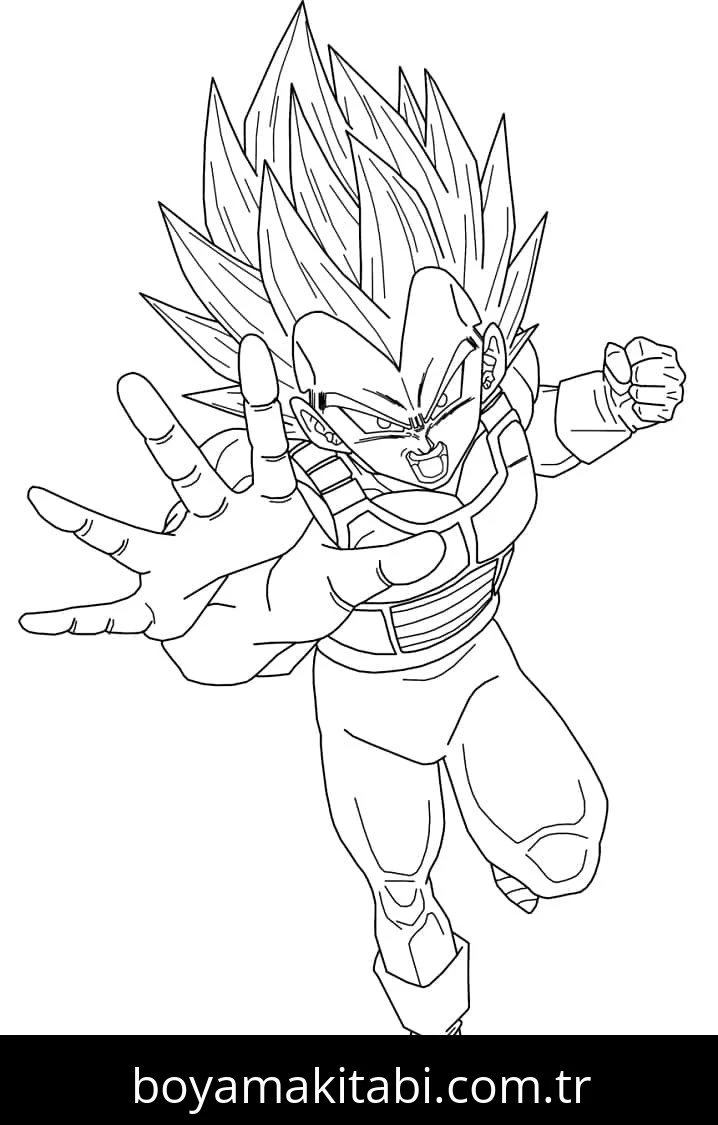 Dragon Ball Z boyama sayfası – okul öncesi, evde etkinlik