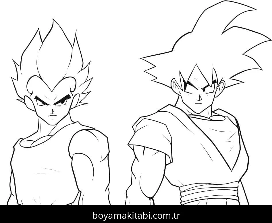Dragon Ball Z boyama sayfası – eğitici aktivite, yaratıcılık