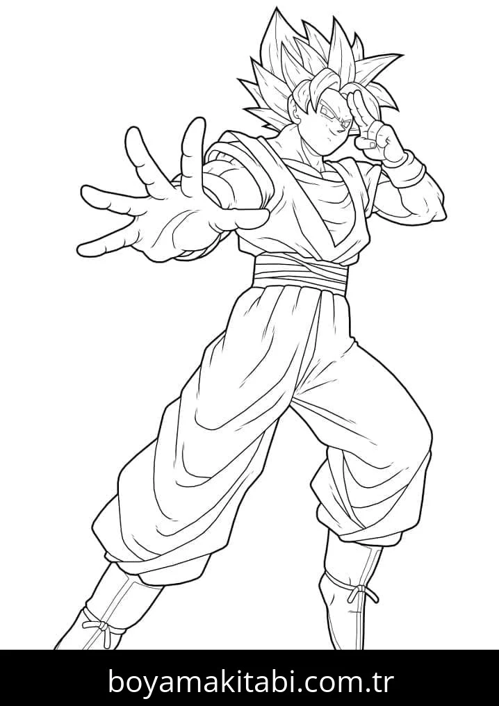 Dragon Ball Z boyama sayfası – eğitici aktivite, yaratıcılık