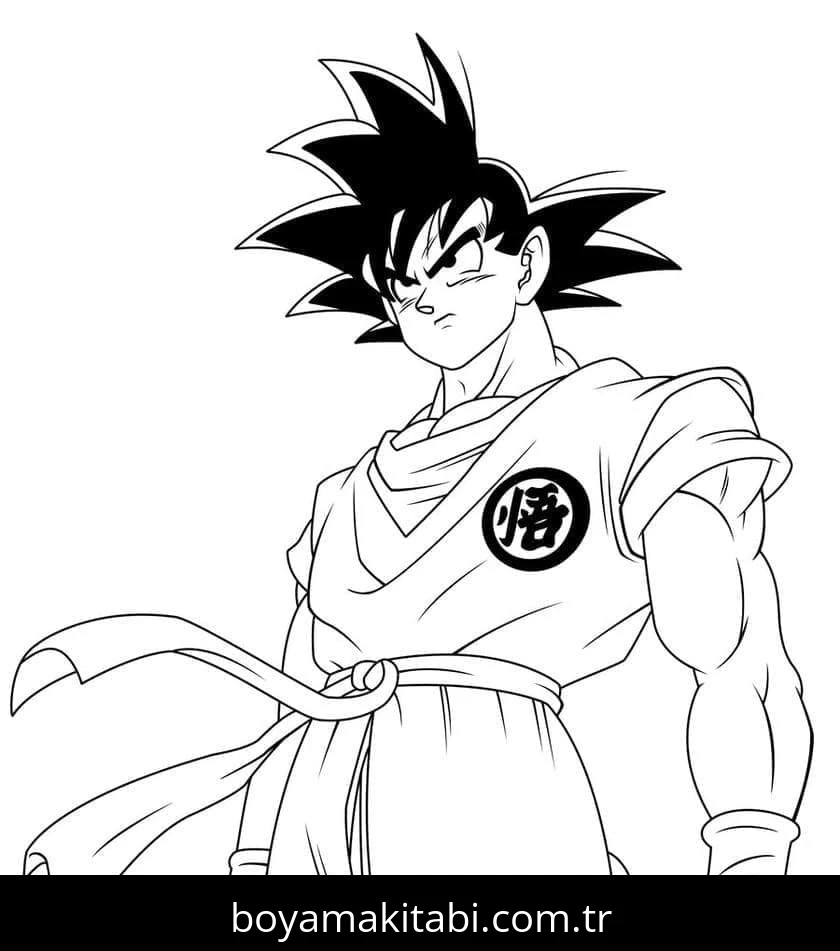 Dragon Ball Z boyama sayfası – el becerilerini geliştirir, boyama çalışması