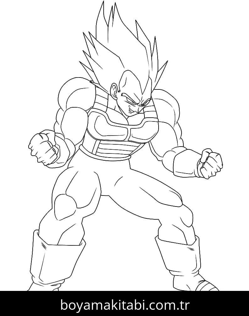 Dragon Ball Z boyama sayfası – eğitici aktivite, yaratıcılık