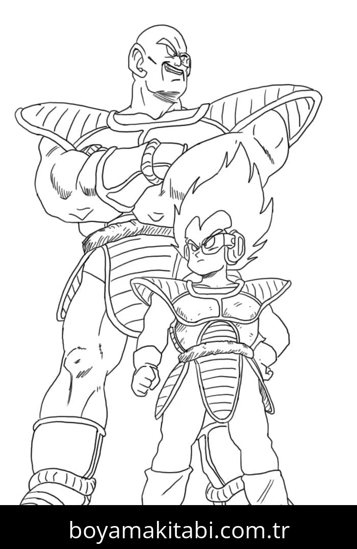 Dragon Ball Z boyama sayfası – keyifli zaman, renkli çizimler