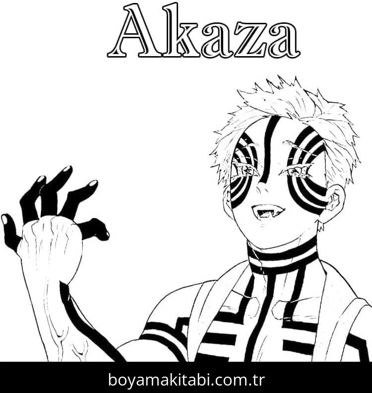 Akaza boyama sayfası – yaratıcılığı geliştirir, keyifli zaman