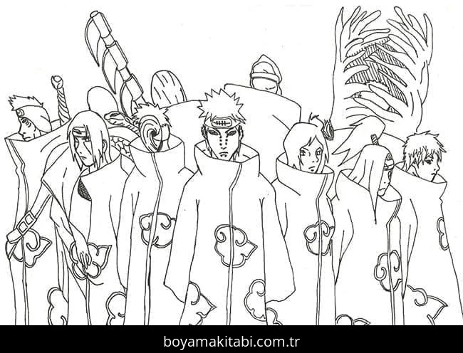 Akatsuki boyama sayfası – evde etkinlik, ücretsiz yazdır