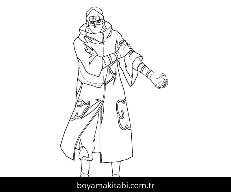 Akatsuki boyama sayfası – okul öncesi, evde etkinlik