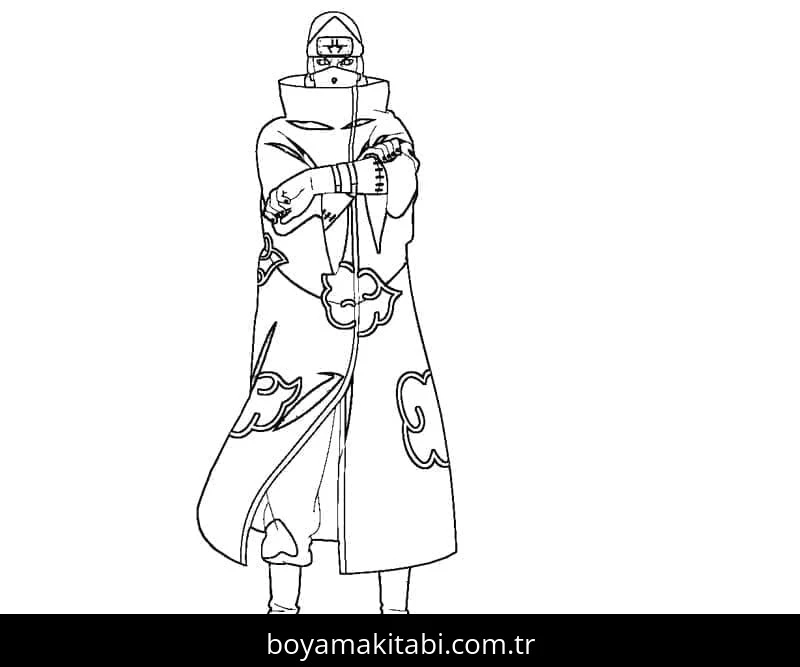 Akatsuki boyama sayfası – boyama etkinliği, çocuk aktivitesi