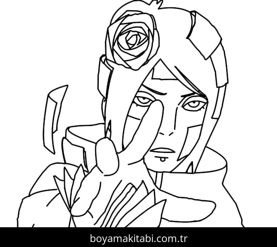 Akatsuki boyama sayfası – keyifli zaman, renkli çizimler