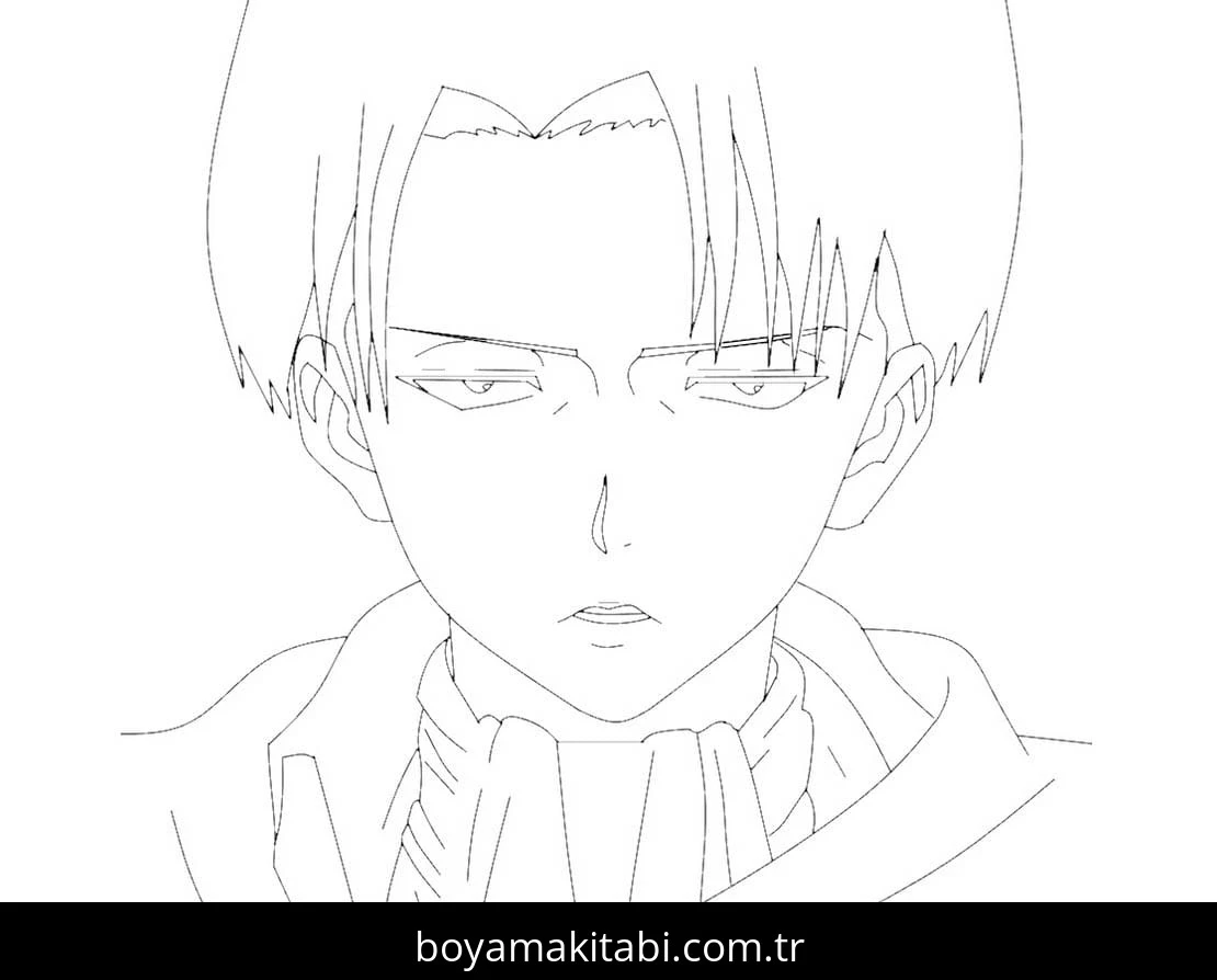 Levi Ackerman boyama sayfası – yaratıcılığı geliştirir, keyifli zaman