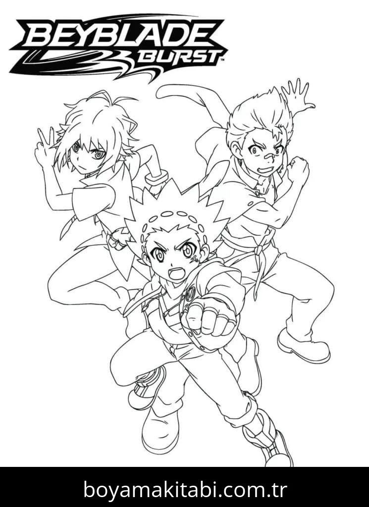 Beyblade boyama sayfası – evde etkinlik, ücretsiz yazdır