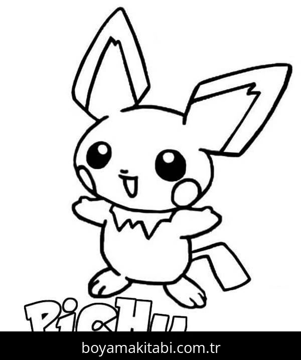 Pichu boyama sayfası #29 – doğum günü partisi aktivitesi, ekran süresine alternatif