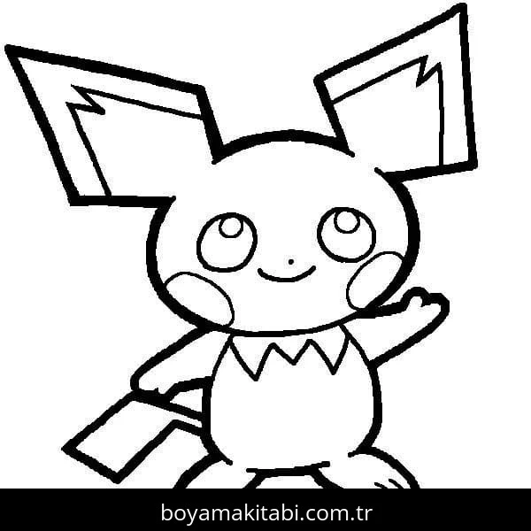 Pichu boyama sayfası #34 – renk bilgisini öğretir, günlük etkinlik önerisi