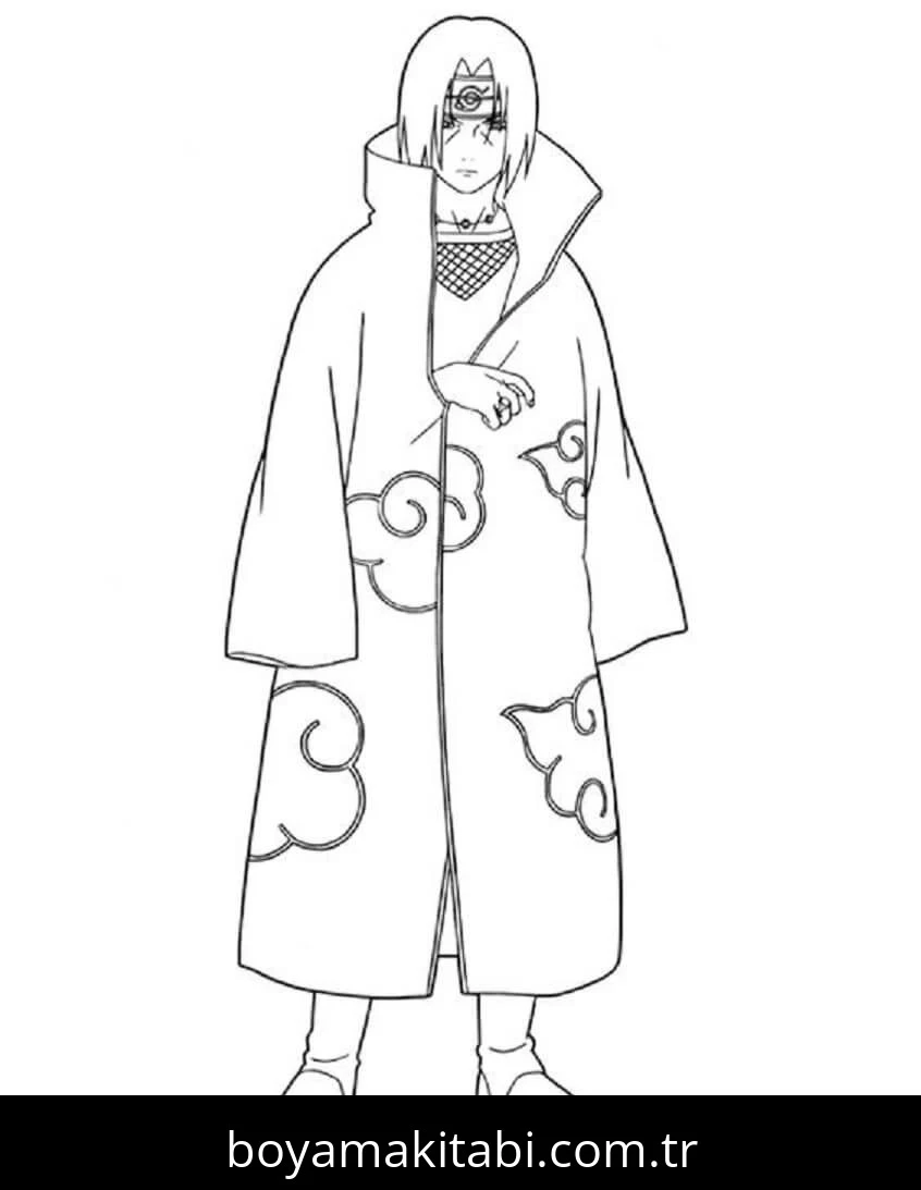 Itachi Uchiha boyama sayfası – ücretsiz yazdır, boyama etkinliği