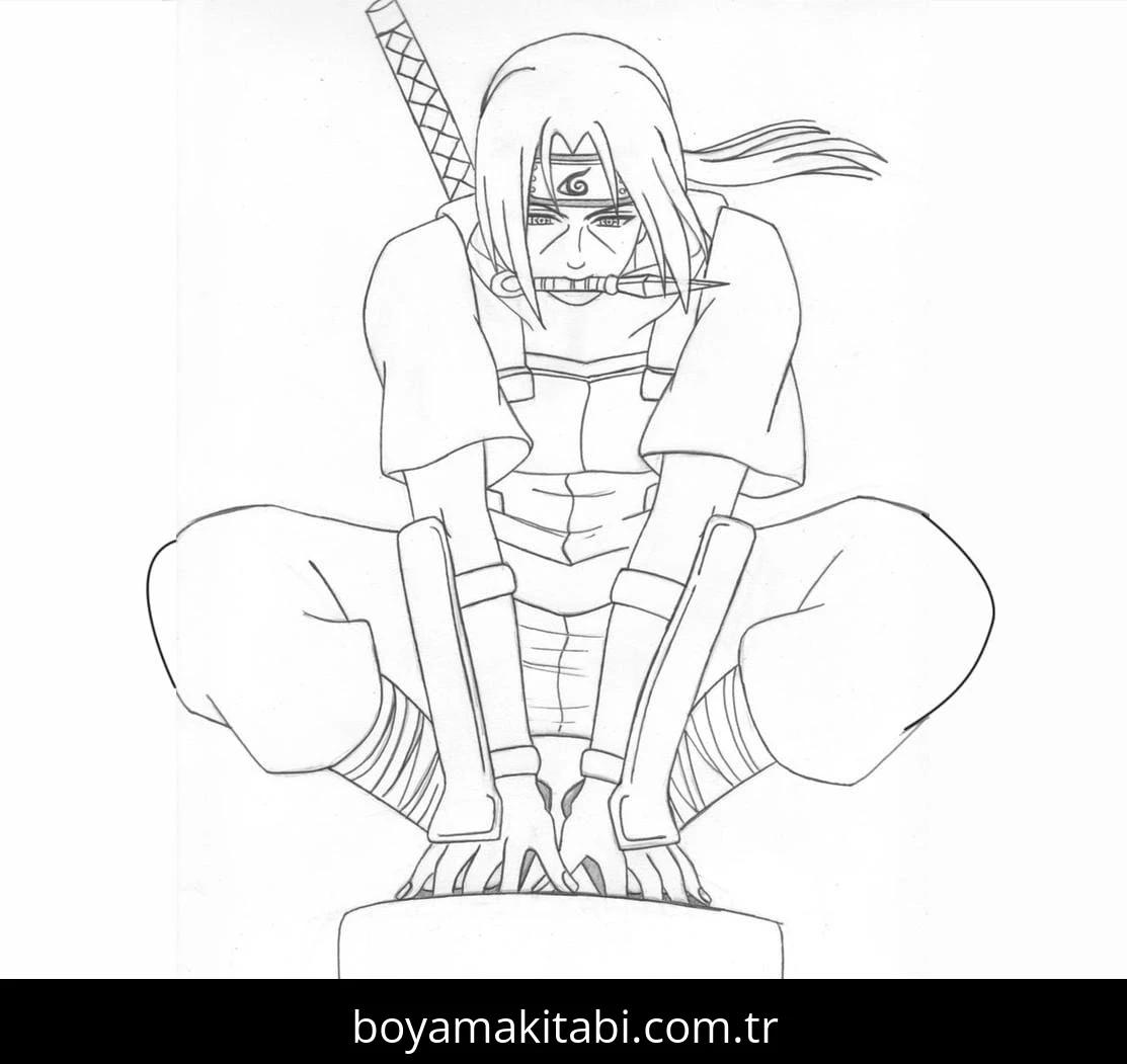 Itachi Uchiha boyama sayfası – evde etkinlik, ücretsiz yazdır