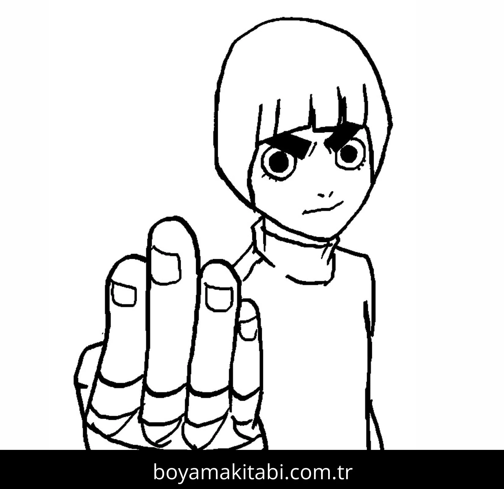 Rock Lee boyama sayfası – eğitici aktivite, yaratıcılık