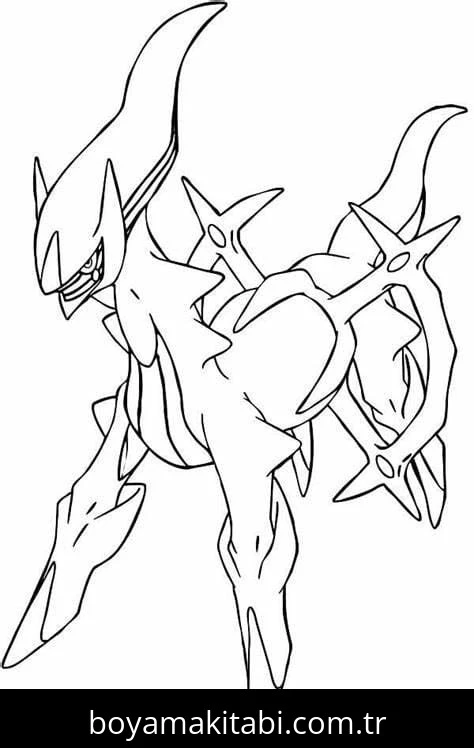 Arceus boyama sayfası – yaratıcılık, eğlenceli etkinlik