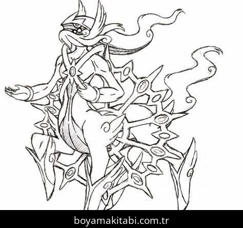 Arceus boyama sayfası – eğitici aktivite, yaratıcılık
