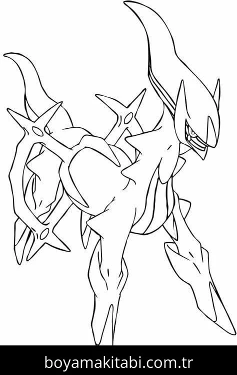Arceus boyama sayfası – keyifli zaman, renkli çizimler