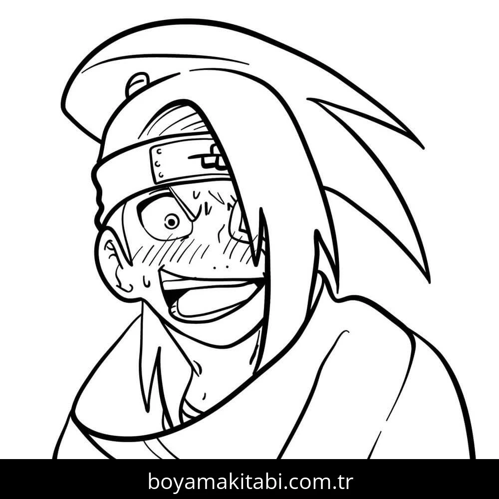 Deidara boyama sayfası – ücretsiz yazdır, boyama etkinliği