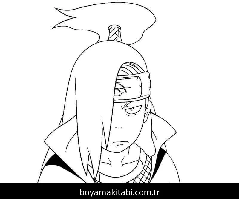 Deidara boyama sayfası – yaratıcılığı geliştirir, keyifli zaman