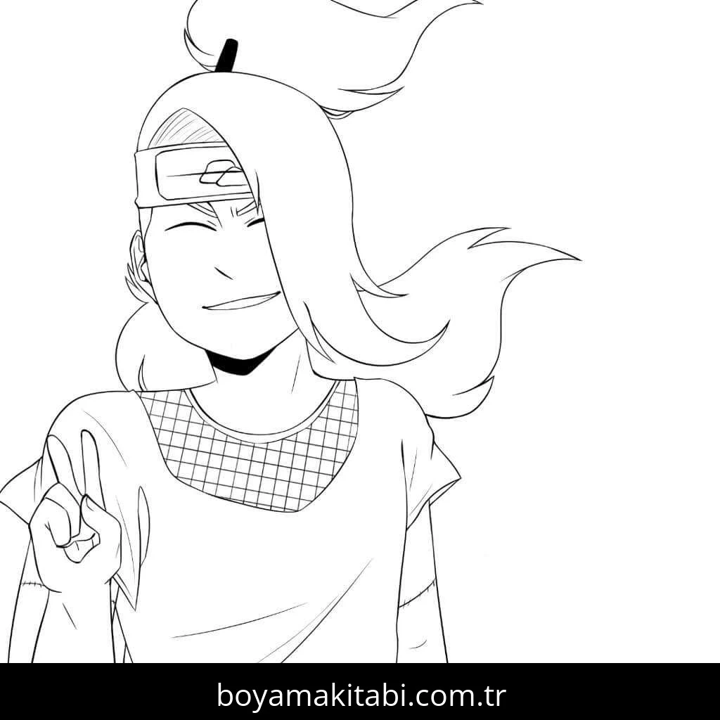 Deidara boyama sayfası – ücretsiz yazdır, boyama etkinliği
